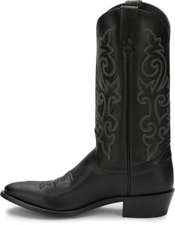 justin boots for men black